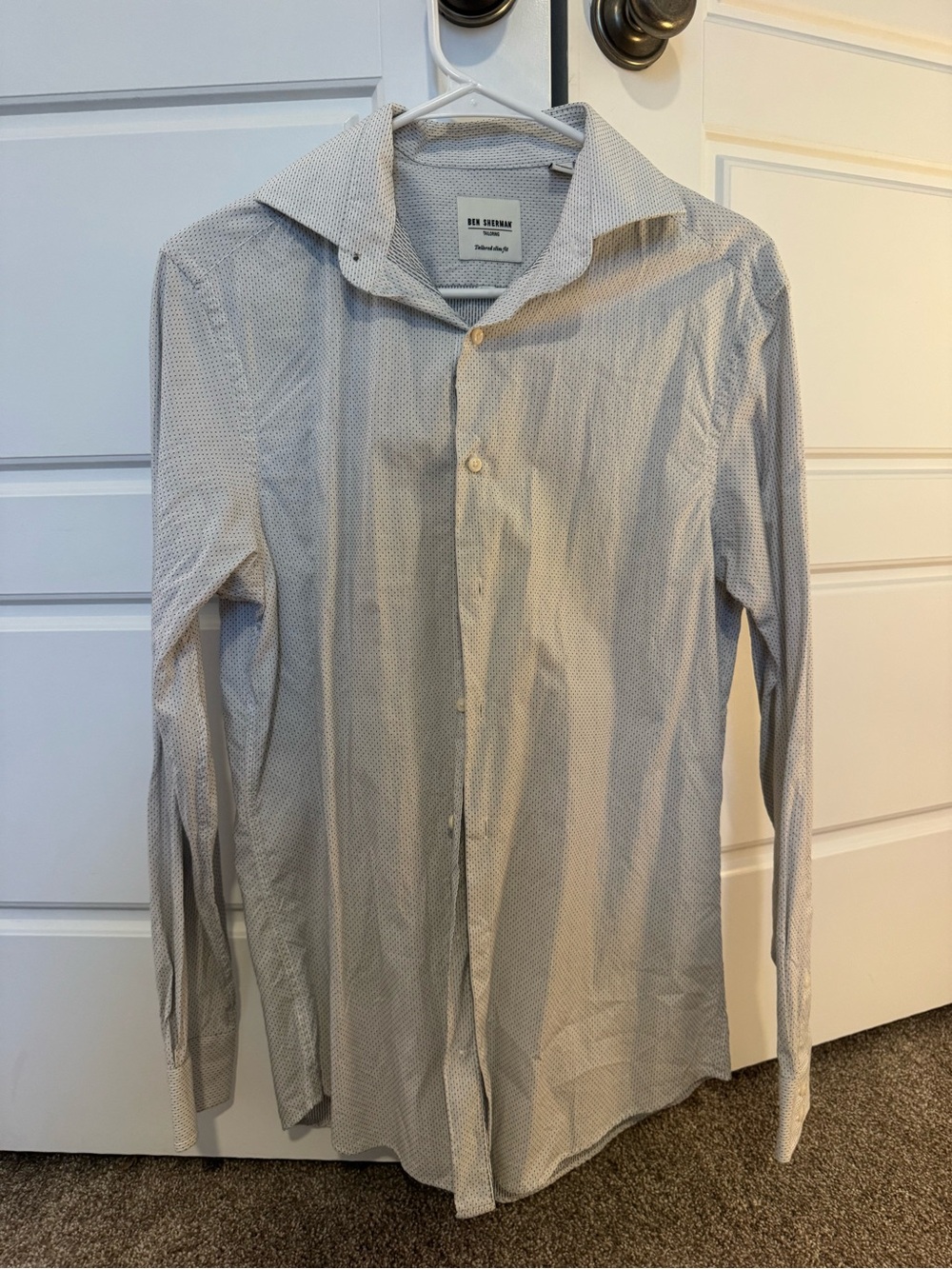 Ben Sherman Light Blue Micro-Pattern Dress Shirt